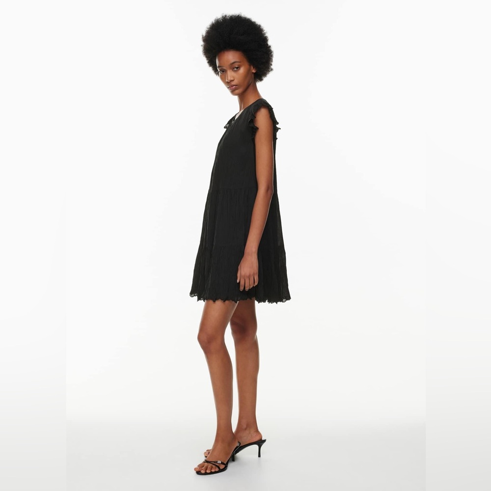 Aritzia Wilfred NWOT La Boheme Sidonie Ruffled Scalloped Mini Dress (Medium) - Picture 7 of 15